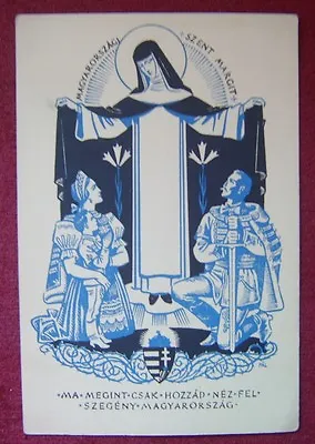 Artist Signed Postcard / Hungary - Patriotic - Prayer  Saint Margit  2./ 1940 • $6