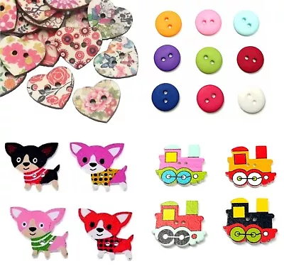 Wood Or Resin Button Vintage Sewing Baby Craft Knit DIY Art Scrapbooking Sew • £2.49