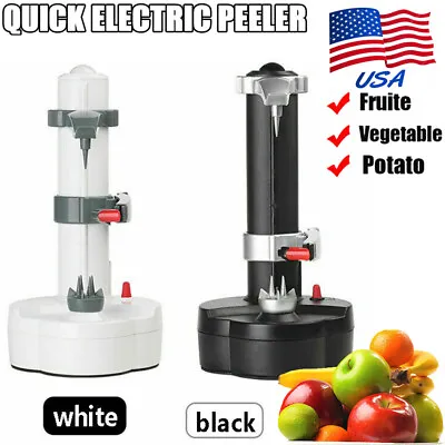 Automatic Electric Potato Peeler Apple Pear Fruit Quick Peeling Tool W/ Adapter • $21.99