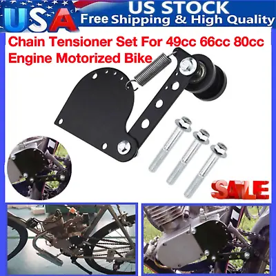 Black Spring Loaded Chain Tensioner Kit For 49cc 66cc 80cc Engine Motorized Bike • $11.88