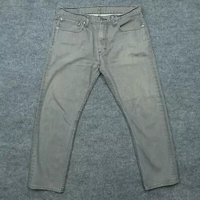 Levis 508 Jeans Mens 34x27 REGULAR TAPERED Gray Denim 100% Cotton Pants • $18.99