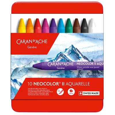 Caran D'Ache Neocolor II Water Soluble Wax Pastels Sets Of 10 15 30 40 84 • £19.59