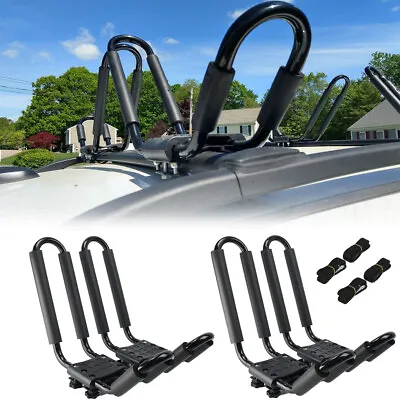 2Pairs Heavy Strong Kayak Roof Rack Dual Universal J-Bar Car Top Carriers Holder • $82.90