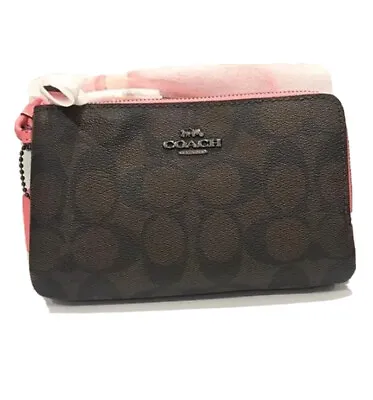 Mother’s Day SALE Coach Women’s Double Corner Zip Wristlet Same As100% Authentic • $39.99