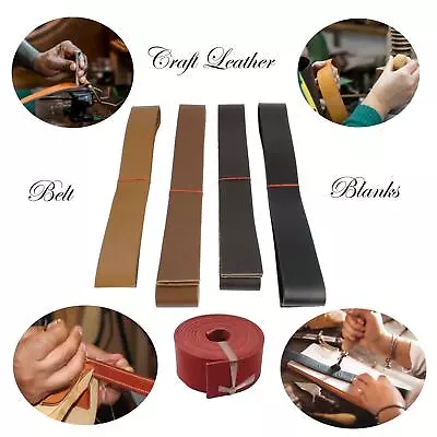 Craft Leather Belt Blanks 3.0mm Buffalo Hide Straps 155cm |5 Colours|9 Widths| • £7.50