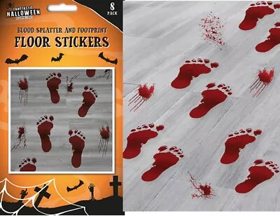 Halloween Footprint Floor Stickers Blood Splatters Halloween Stickers Party Deco • £3.29