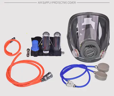 Full Face Gas Mask Flow Supplied Air Fed Chemical Spray Painting Respirator AU • $145.99