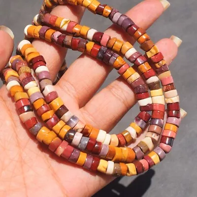 532 Cts Natural 3 Strands Mookaite Round Shape 20  Inches Necklace  SK 12 E512 • $2