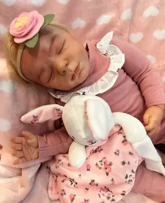 Reborn Baby 19'' Realborn Emmy Sleeping By Marcia Bukowski • $390