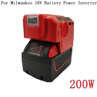 200W Power Inverter For Milwaukee DC 18v-battery To 110V-AC Inverter-USB+Type C • $58.25