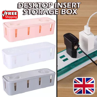 Cable Tidy Box Case Wire Cable Management Socket Safety Storage Organizer GF • £7.31