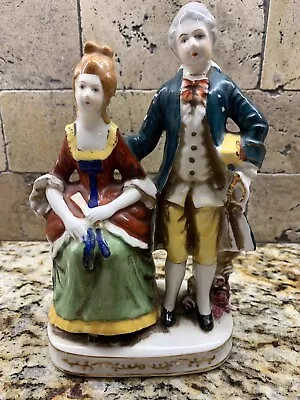 Vintage Ceramic Figure Man And Woman Moriyama Made In Occupied Japan  • $24.98