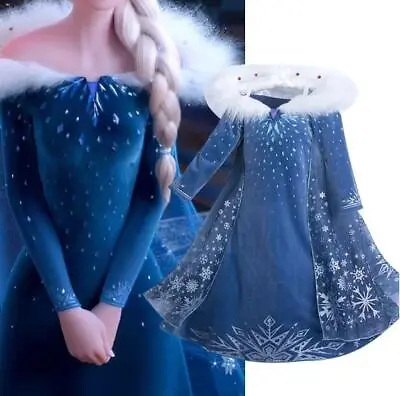 Girls Elsa Princess Dress Party Costumes Children Birthday Vestidos Robe Kids • $22.50