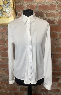 Retro Vintage 70s Embroidery Detail Shirt Blouse • £5.19