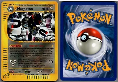 2002 Pokemon Aquapolis #H16/H32 Magneton Holo Rare Minor Swirl • $48.99