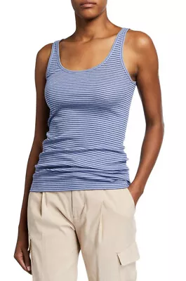 Nwt Vx79083445 Vince Ribbed Stripe Favorite Women Tank Top Size S $65 • $24.99