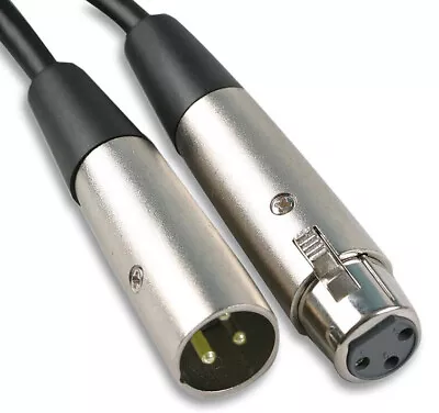 XLR Microphone Cable Balanced MALE TO FEMALE LEAD PLUG Mic Patch OFC COPPER 6mm • £4.69