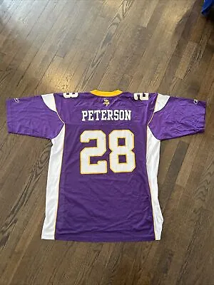 Minnesota Vikings Jersey Adrian Peterson Mens XL Purple Reebok  • $11.19