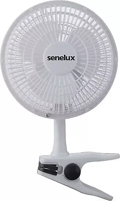 £15.99 • Buy Senelux 6 Inch Clip On Fan 2 Speeds Quiet Portable Air Cooling Small Electric