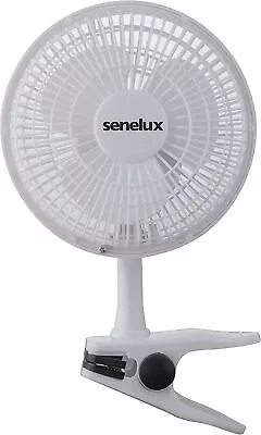 Senelux 6 Inch Clip On Fan 2 Speeds Quiet Portable Air Cooling Small Electric • £15.99