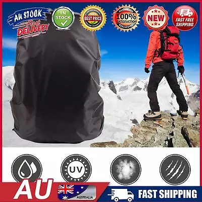 Waterproof Backpack Rain Cover Antislip Rucksack Rainproof Coating (Black) AU • $8.09