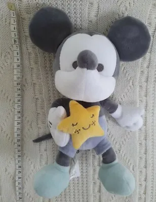 Disney Store Mickey Mouse Blue Baby Soft Toy Holding Yellow Star Cuddly Plush • £15