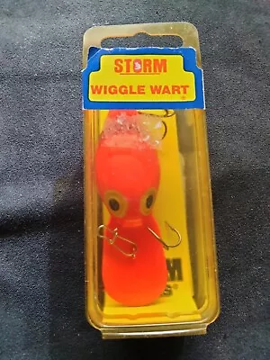 Vtg Storm Pre Rapala  Wiggle Wart Nos V 48 Crankbait Fluorescent Fishing Lure • $19.90