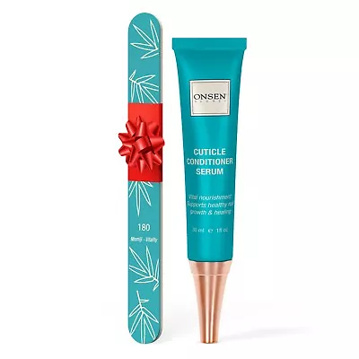 Onsen Secret Cuticle Cream Double Sided Nail File 120/180 Grit Nail Care Serum • $16.95