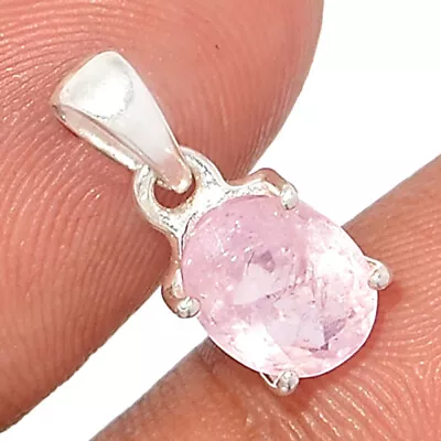 Faceted Natural Morganite - Madagascar 925 Silver Pendant XGB BP190247 • $14.99