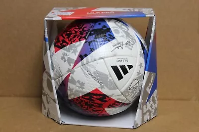 Adidas MLS OFFICIAL Match Ball 2023 Game Ball White Red Size 5 AUTHENTIC W/BOX • $53.90