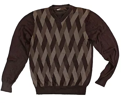 Vintage Perry Ellis Argyle Sweater Men's Size Medium • $17.09