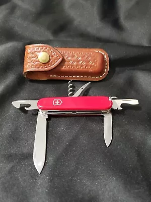  VINTAGE VICTORINOX  OFFICER SUISSE  SWISS ARMY KNIFE With Original Sheath • $99.99