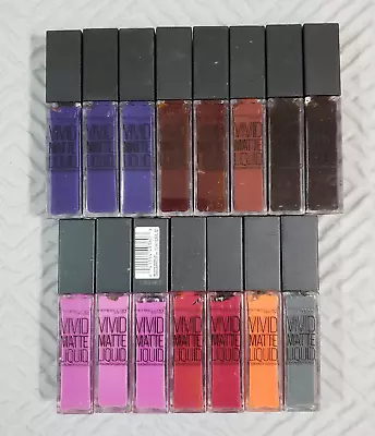 Lot 15 Maybelline Vivid Matte Liquid Variety Color Sensational AE • $17.75