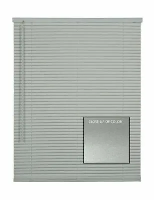 CORDLESS BRUSHED SILVER  Aluminum Horizontal 1 Inch Mini Blind Choose Your Size • $79.62