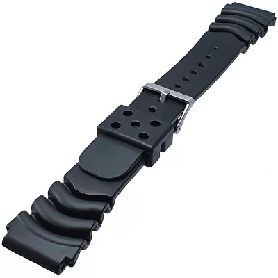 Black Rubber Divers Watch Strap Seiko Z18 Z20 Z22 • £7.89