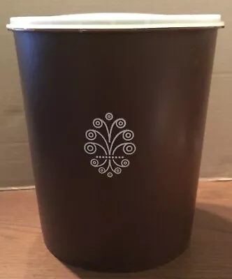 Tupperware Brown Vintage Canister 1339 With Clear Lid 1205 • $13