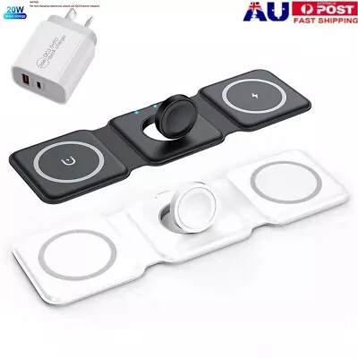 3 In 1 Foldable Magnetic Wireless Charger Dock Fast Charging For IPhone AirPod • $25.99