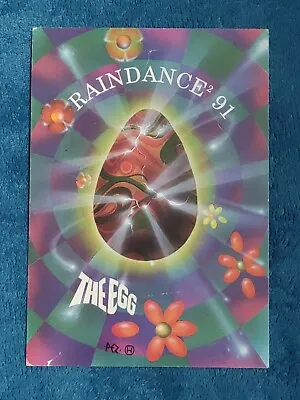 Raindance 91 The Egg Rave Flyer  A5 1990's Rave Flyers Pez • £1.50