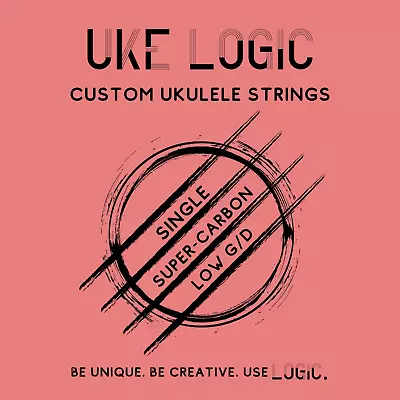 $11.50 • Buy UKE LOGIC  SOFT TENSION  Single Ukulele String Low G / Low D - Pink Carbon