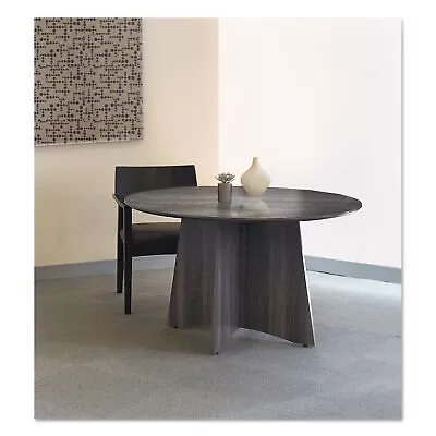 Mayline Medina Laminate Conference Table 48 Dia. X 29 1/2h Gray Steel MNCR48LGS • $625.98