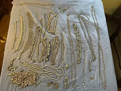 Great Lot Vintage & Antique Pearl  Beaded  Necklaces & Parts For Custom Projects • $65