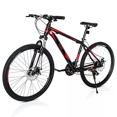 26 Inch 21 Speed ​​Explorer Red Black Mountain Bike • $186.30