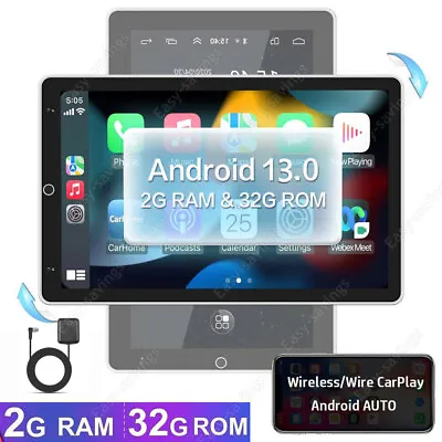 Rotatable 10.1  Android 13 Touch Screen Car Stereo Radio GPS WIFI BT 2DIN 2+32GB • $122.82
