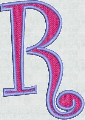 SALE Curlz Fill Monogram Fonts Alphabet Machine Embroidery Design Brother CD PES • $9.95