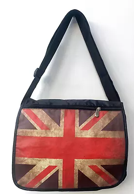 Union Jack Messenger Bag Flapover Shoulder Multifunction Work Bag Lightweight • £12.99