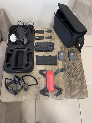 $400 • Buy DJI Spark (Red) Drone (MM1A) Fly More Combo