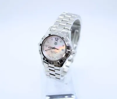 Ladies Tag Heuer WAF141A Aquaracer Pink Diamond MOP Dial With Papers • £899.99