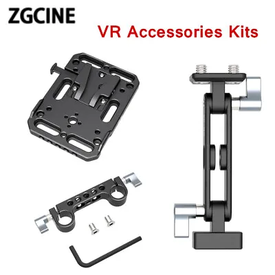 $14.99 • Buy ZGCINE VR Kit V Mount Battery Adapter Plate With 15mm Rod Clamp Standard V-Lock