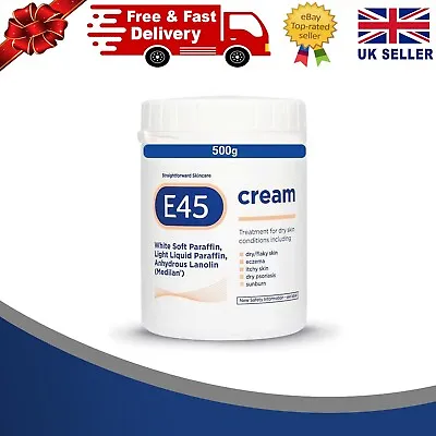 E45 Moisturiser Body Cream Suitable For Dry Flaky Skin 500g • £15.99