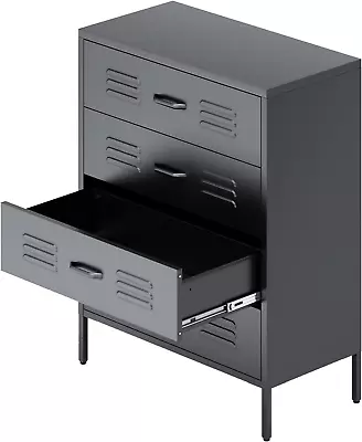 Metal Storage Cabinet With 4 Drawers For OfficeHomeGarage • $297.99